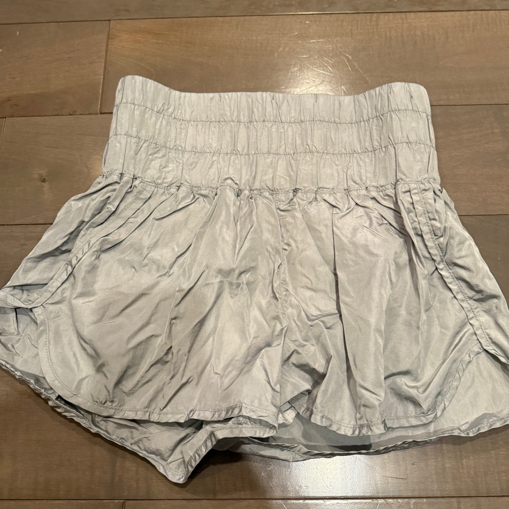 FP Movement by Free People Silver High-Waisted Shorts